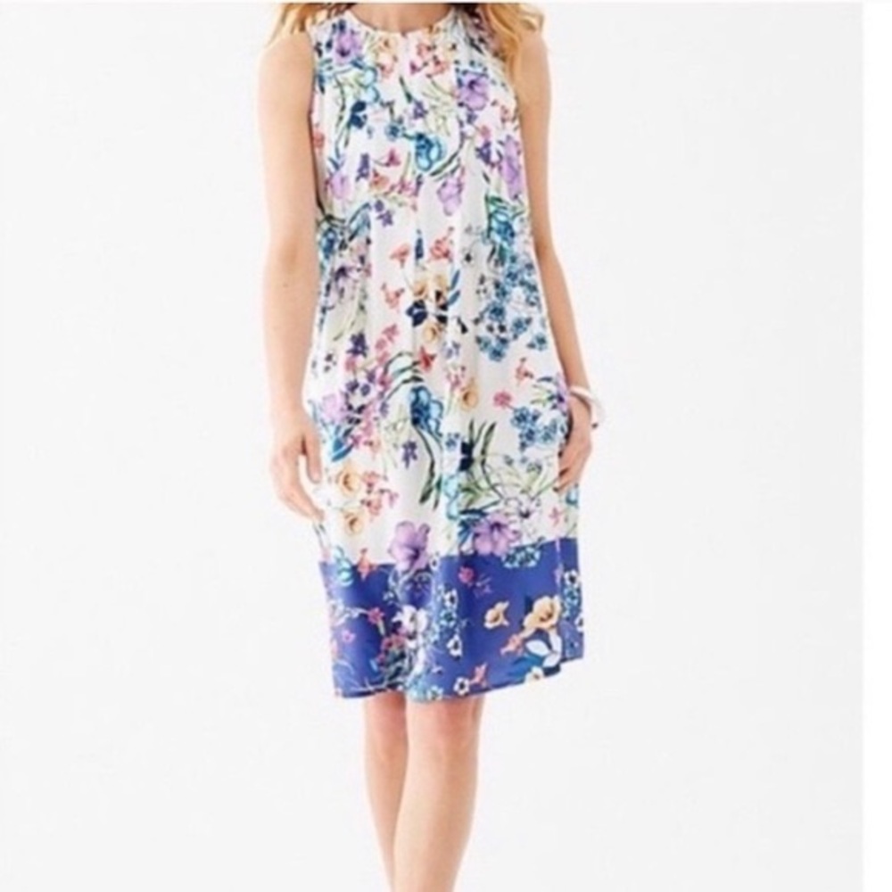 J. Jill Blooming Floral Print Sleeveless Dress (Like New/ Worn once)